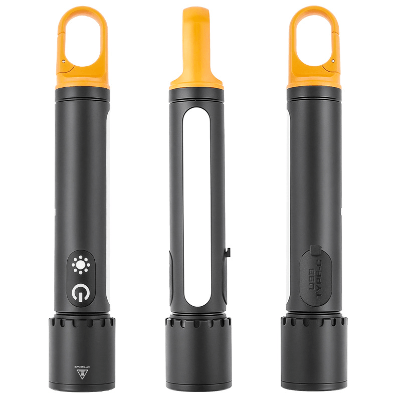 Rechargeable Zoomable Flashlight with Hook & Side Light – 20PERCENT