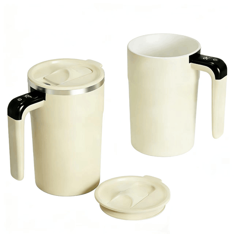 304 Stainless Steel Self-Stirring Mug with Temperature Display