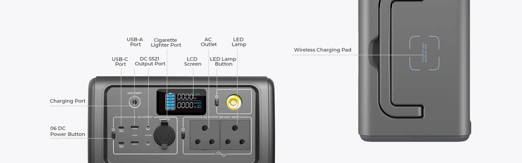 Bluetti EB70 1000W Solar Power Station (716WH) | SA 3 Pin Adapter Included