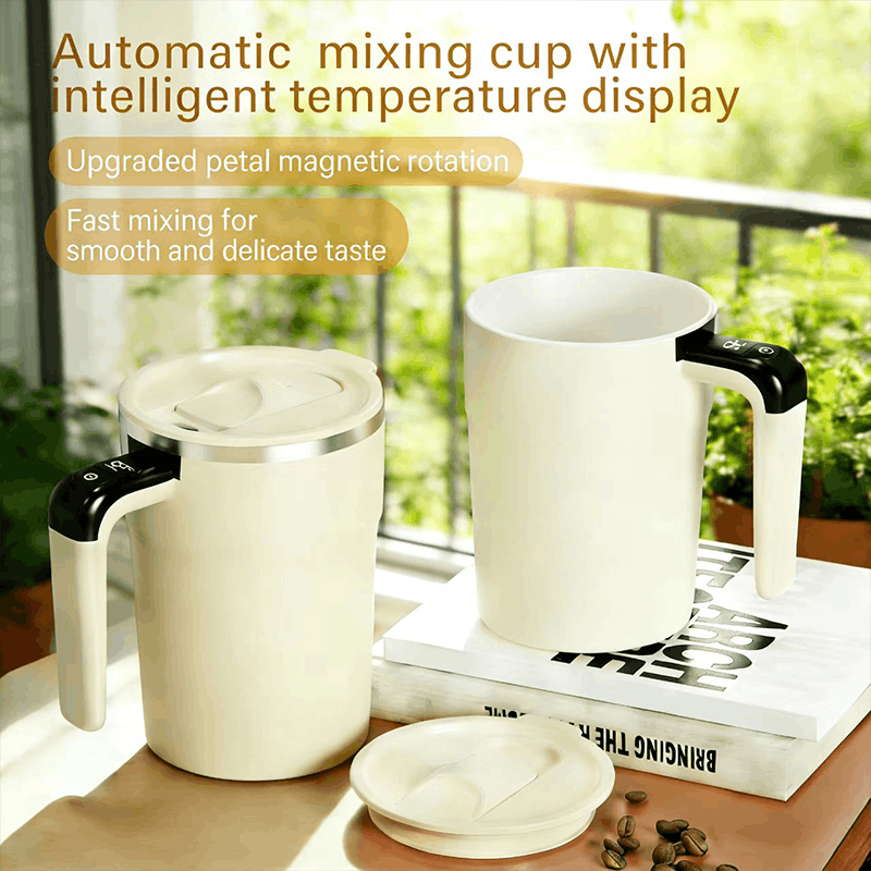 304 Stainless Steel Self-Stirring Mug with Temperature Display 20 Percent